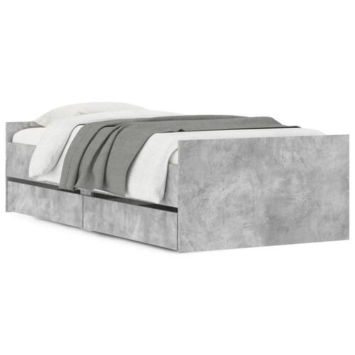 Sengeramme med skuffer 75x190 cm Small Single betongrå