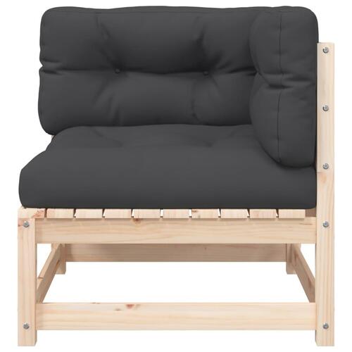 2-personers havesofa m. hynder massivt fyrretræ