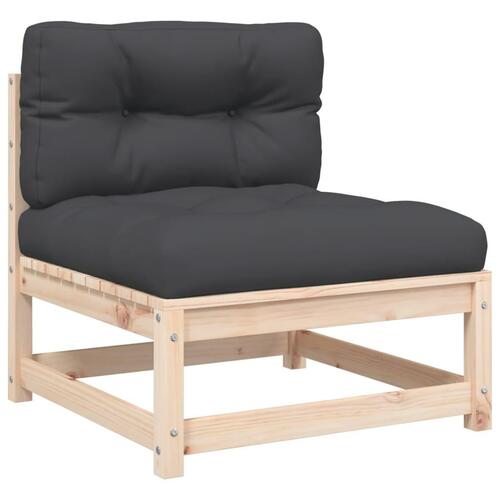 2-personers havesofa m. hynder massivt fyrretræ