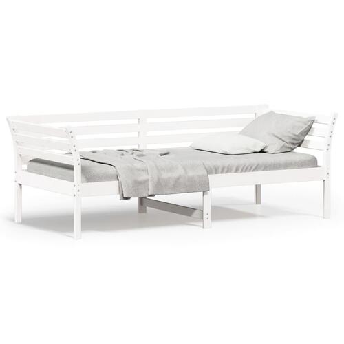 Daybed uden madras 90x200 cm massivt fyrretræ hvid