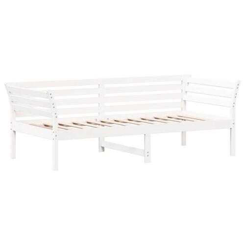 Daybed uden madras 90x200 cm massivt fyrretræ hvid