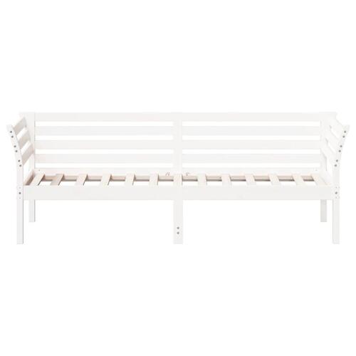 Daybed uden madras 90x200 cm massivt fyrretræ hvid