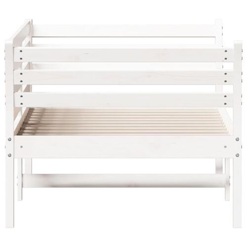 Daybed uden madras 90x200 cm massivt fyrretræ hvid