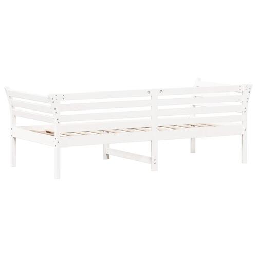 Daybed uden madras 90x200 cm massivt fyrretræ hvid