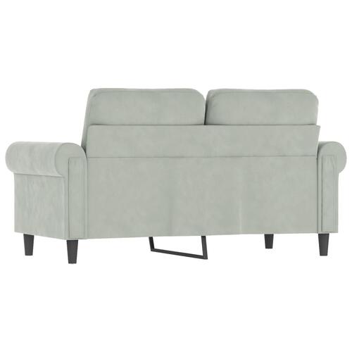 2-personers sofa 120 cm velour lysegrå