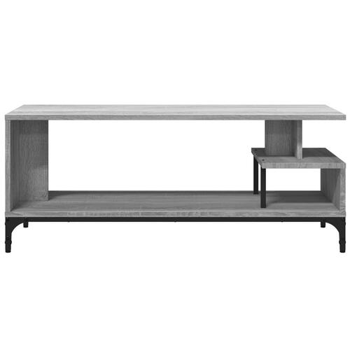 Tv-bord 102x40x41 cm konstrueret træ og stål grå sonoma-eg