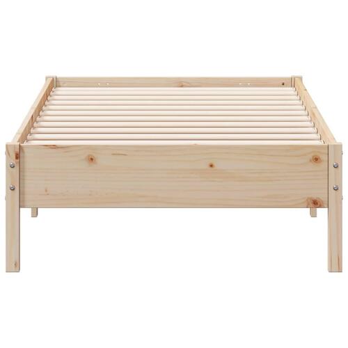 Sengeramme uden madras 90x200 cm massivt fyrretræ