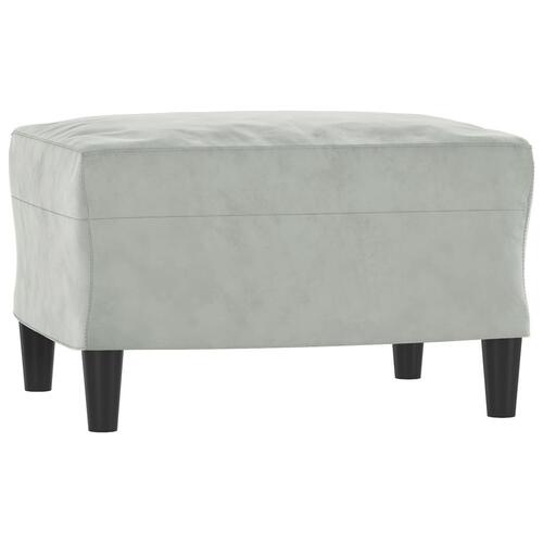 3 personers sofa med hynder velour lysegrå