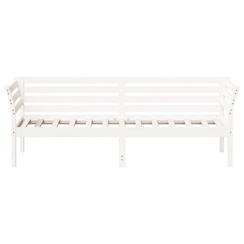 Daybed med reol uden madras 100x200 cm massivt fyrretræ hvid