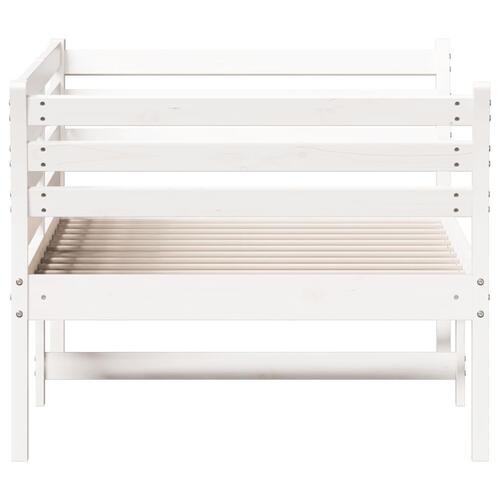 Daybed med reol uden madras 100x200 cm massivt fyrretræ hvid
