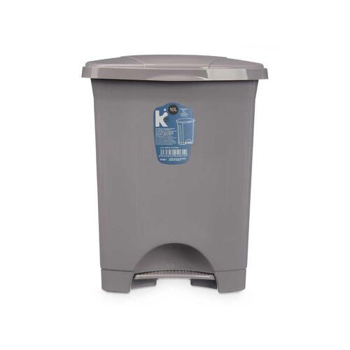 Papirkurv med pedal Grå Plastik 10 L (8 enheder)