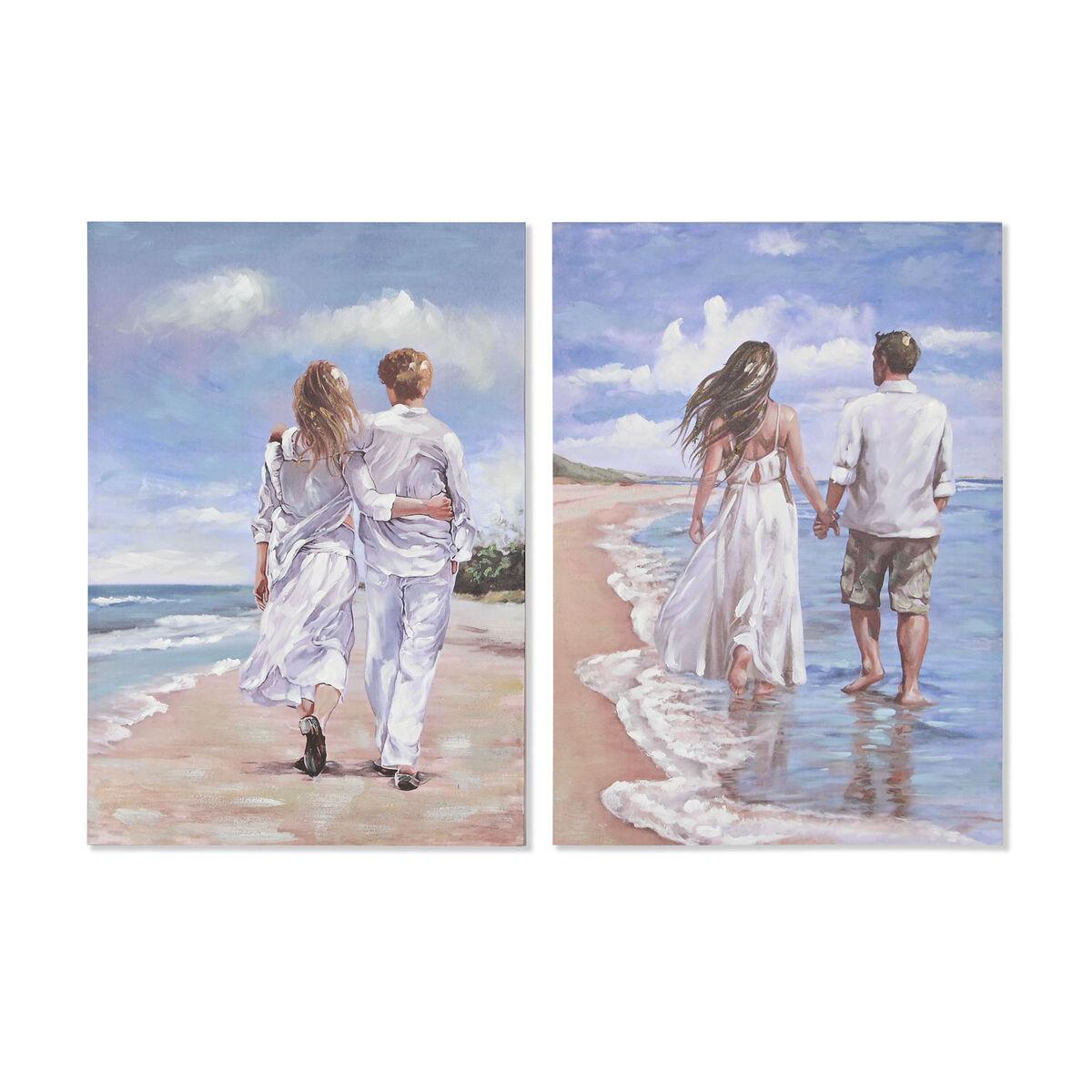 Lærredsmaleri - Strand/Middelhavet, 70 × 3 × 100 cm billede