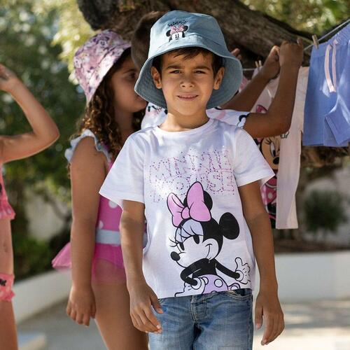 Børne Kortærmet T-shirt Minnie Mouse Hvid 4 år