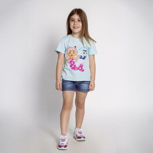 Børne Kortærmet T-shirt Gabby's Dollhouse Turkisblå 3 år