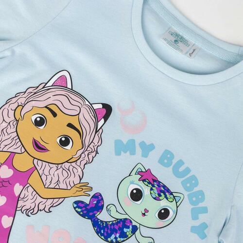 Børne Kortærmet T-shirt Gabby's Dollhouse Turkisblå 3 år