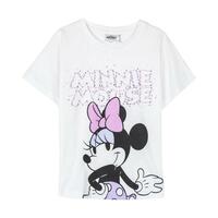 Børne Kortærmet T-shirt Minnie Mouse Hvid 5 år