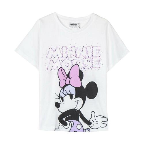 Børne Kortærmet T-shirt Minnie Mouse Hvid 5 år