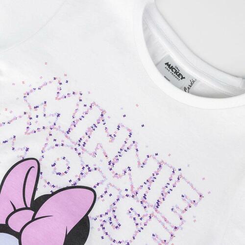 Børne Kortærmet T-shirt Minnie Mouse Hvid 5 år