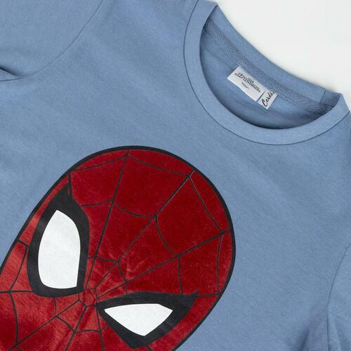 Børne Kortærmet T-shirt Spider-Man Blå 7 år