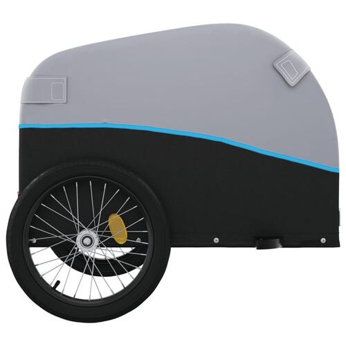 Cykelanhænger 30 kg jern sort og blå