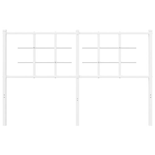 Sengegavl 135 cm metal hvid