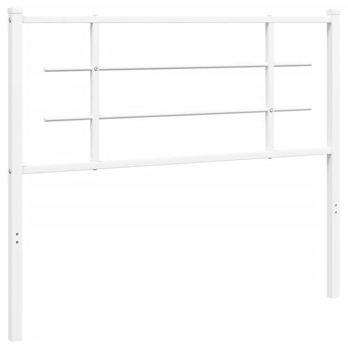Sengegavl 107 cm metal hvid