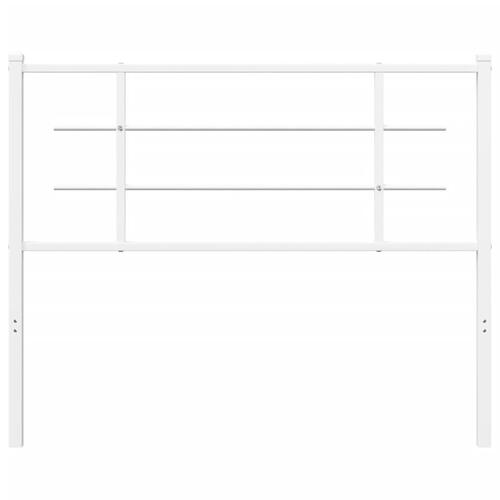 Sengegavl 107 cm metal hvid