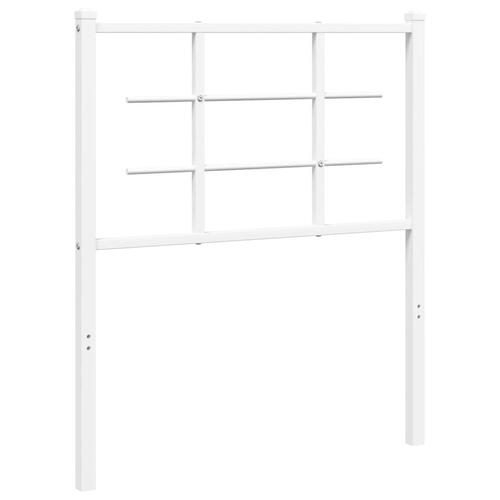 Sengegavl 80 cm metal hvid