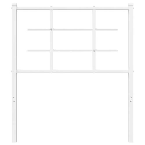 Sengegavl 80 cm metal hvid