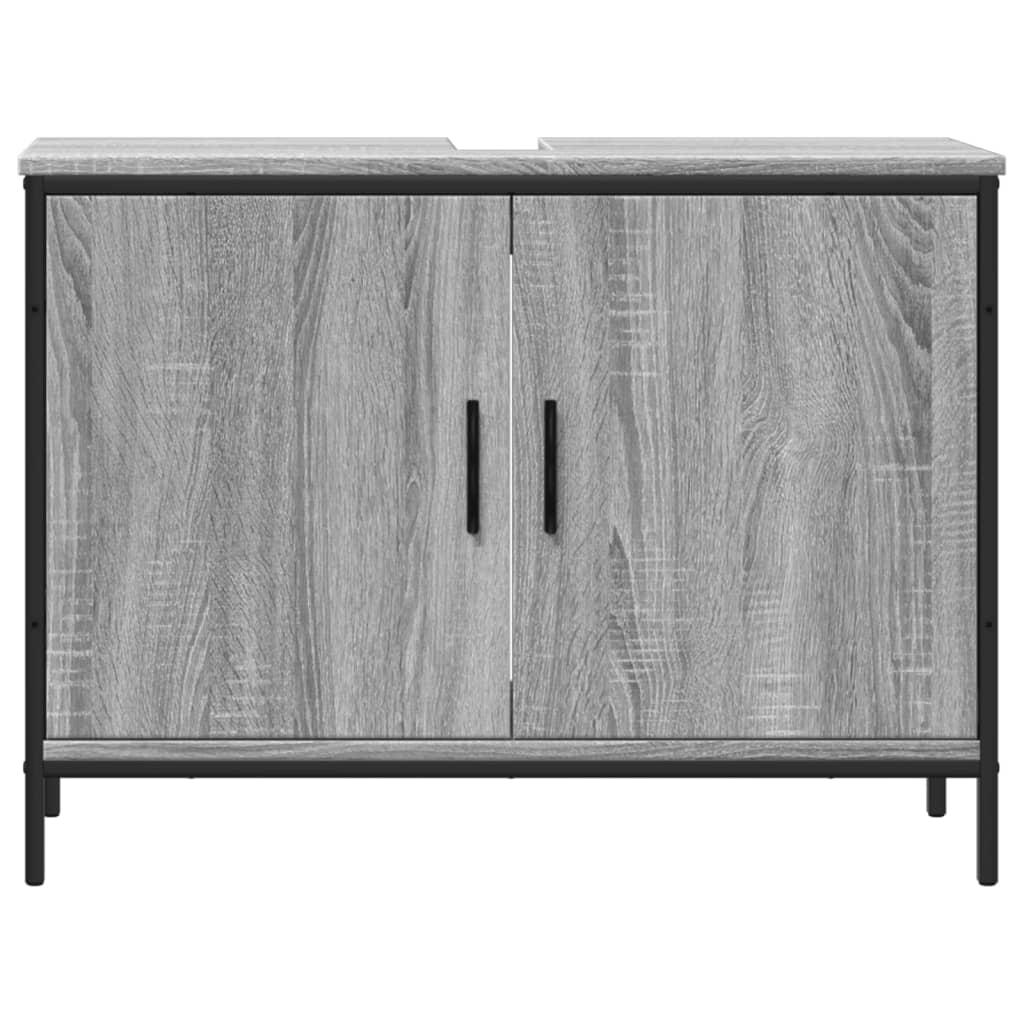 Underskab til vask 80x30x60 cm konstrueret træ grå sonoma-eg