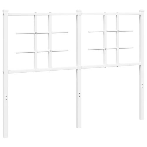 Sengegavl 120 cm metal hvid