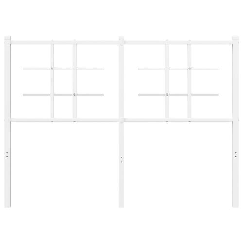 Sengegavl 120 cm metal hvid