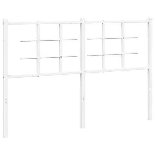 Sengegavl 140 cm metal hvid