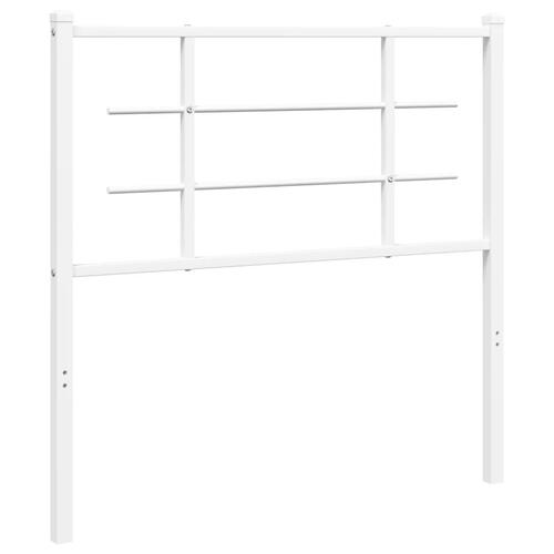 Sengegavl 100 cm metal hvid