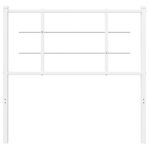 Sengegavl 100 cm metal hvid