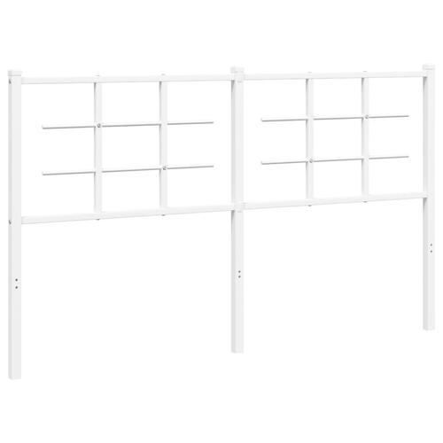 Sengegavl 160 cm metal hvid