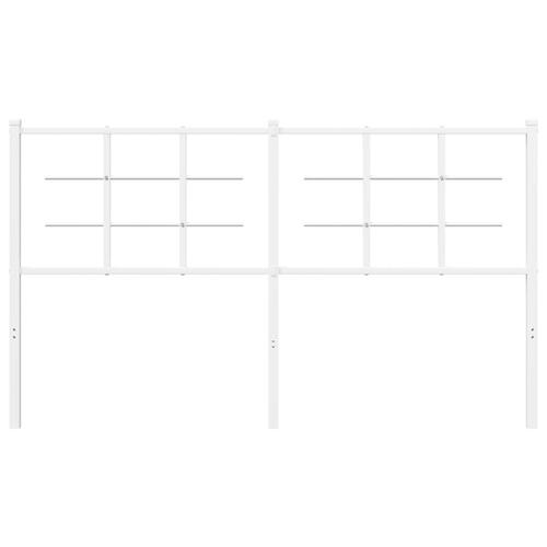 Sengegavl 160 cm metal hvid