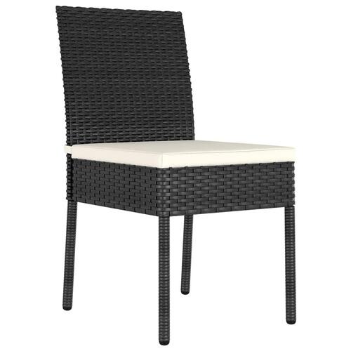 Havestole 4 stk. polyrattan sort
