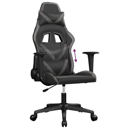 Gamingstol kunstlæder sort og grå