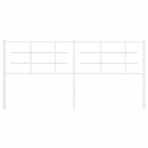 Sengegavl 180 cm metal hvid
