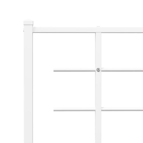 Sengegavl 180 cm metal hvid