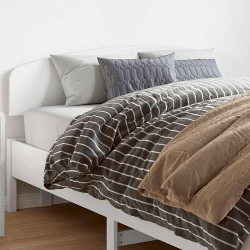 Sengegavl 150 cm massivt fyrretræ hvid
