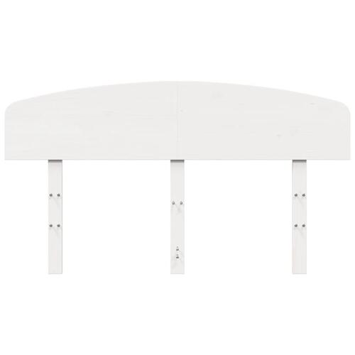 Sengegavl 150 cm massivt fyrretræ hvid