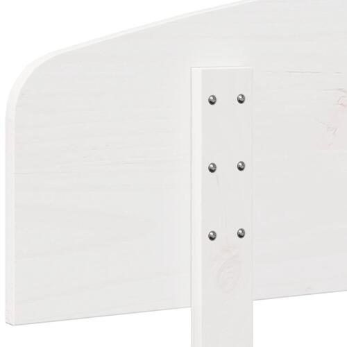 Sengegavl 150 cm massivt fyrretræ hvid