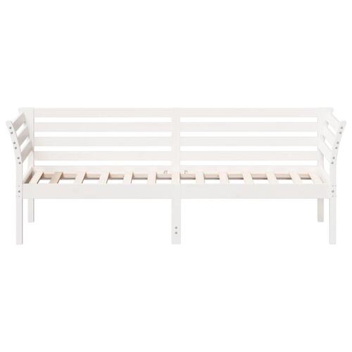 Daybed uden madras 90x190 cm massivt fyrretræ hvid