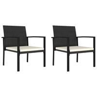 Havestole 2 stk. polyrattan sort
