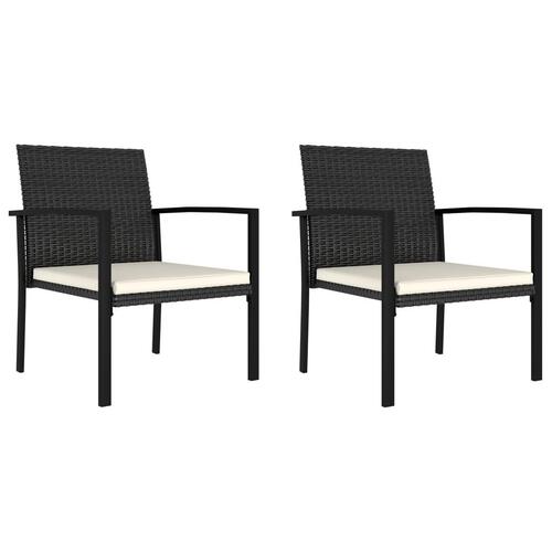 Havestole 2 stk. polyrattan sort