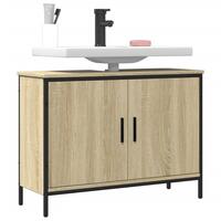 Underskab til håndvask 80x30x60 cm konstrueret træ sonoma-eg