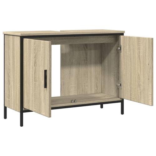 Underskab til håndvask 80x30x60 cm konstrueret træ sonoma-eg