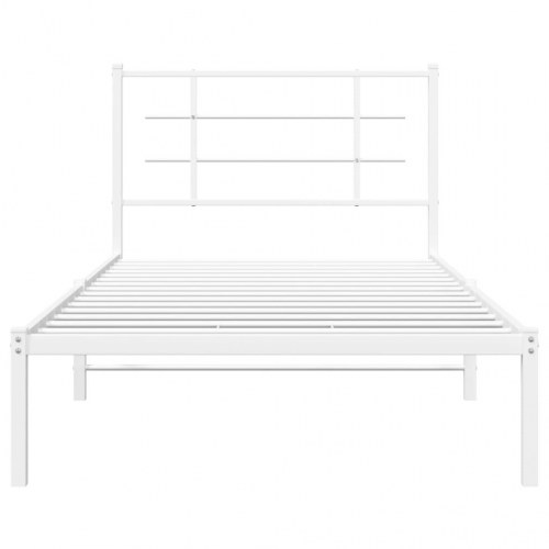 Sengeramme med sengegavl 100x190 cm - hvid